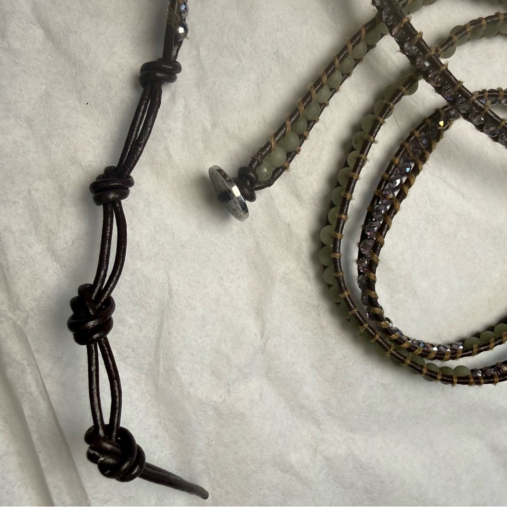 Victoria Emerson Leather Beaded Wrap Bracelet - Picture 8 of 9